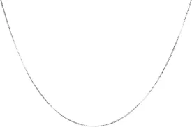 925 Sterling Silver Chain 0.8MM Delicate Box Chain - Italian Necklace Chain - Tiny&Thin&Strong -Friendly Price & Quality 14"-30"
