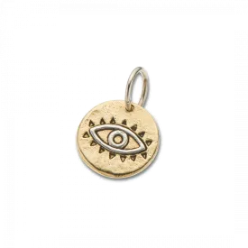 Brass and Silver Mr Eye Charm 4061