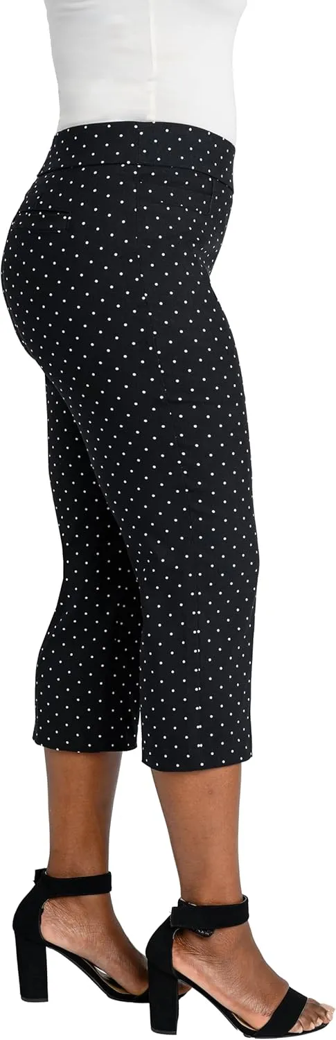 Briggs New York Womens Pull on Capri L Pocket