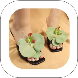 Butterfly Orchid Shoe Clips Removable Artificial Flower Shoes Buckle Elegant Wedding Party High Heel Sandals Bag Charm Decorations for Women