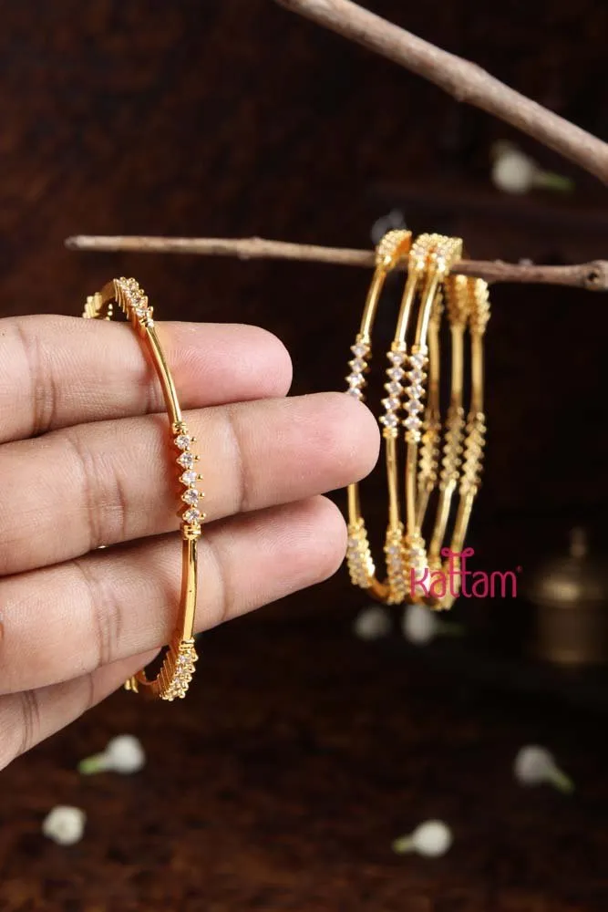Goltone Stone Bangle ( Set of 4)