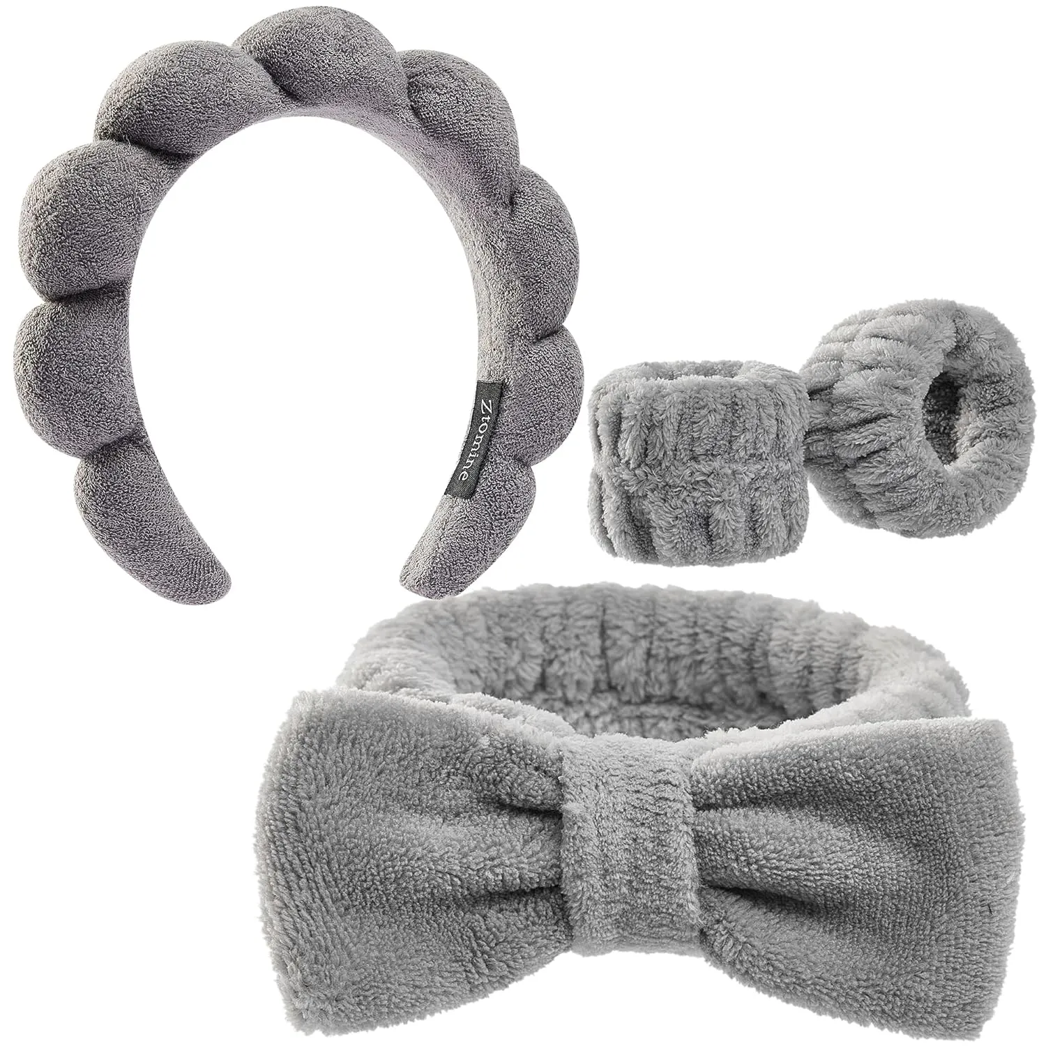 Headbands for Women - Spa Headband and Wristband Set - Headband for Washing Face,Facial Mask,Makeup and Skin Care,Gifts for Women and Teen Girl Gifts Trendy Stuff
