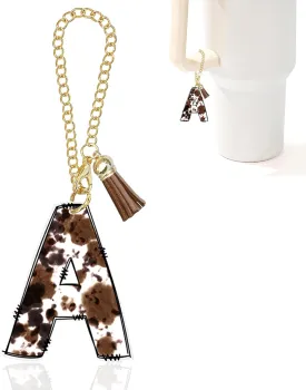 Initial A-Z Water Bottle Letter Charms for Stanley 40oz Tumbler,Personalized Stanley Cup Accessories
