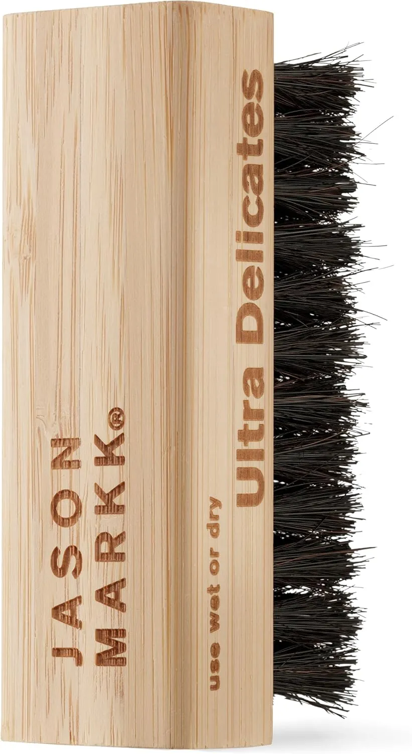 Jason Markk Ultra Delicate Shoe & Hat Cleaning Brush, Soft Bristles, Bamboo Wood