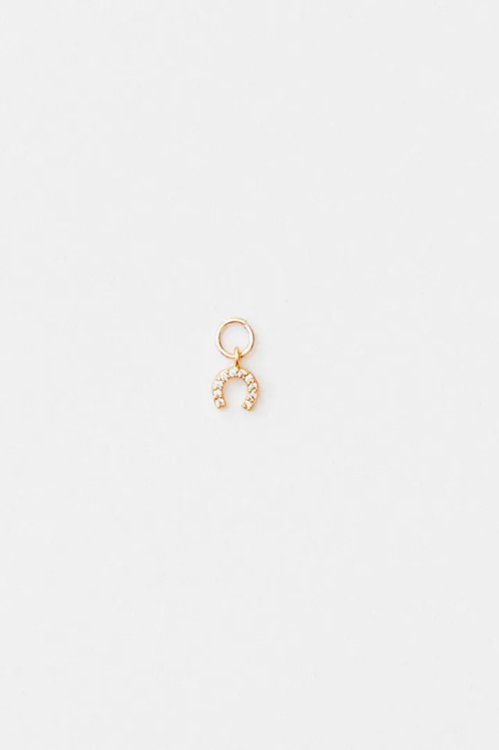 Mini Rhinestone Horseshoe Charm