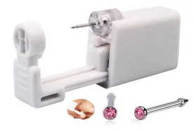 Nose Piercing Kit, Nose Pierce Kit Nose Piercing Gun Self Nose Piercing Gun Kit Nose Piercing Gun Kit Tool (Pink)