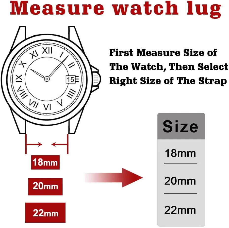 Ritche Christmas Gift Quick Release Leather Watch Bands Genuine Leather Watch Strap for Samsung Galaxy Watch 6 Band Classic 43mm 47mm 40mm 44mm 18mm, 20mm or 22mm for Men and Women, White Elephant Gifts, Stocking Stuffers for Men
