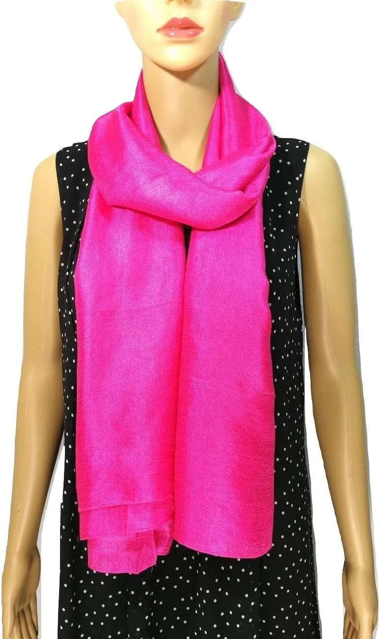 Shanlin Solid Color Silk Feel Long Scarves