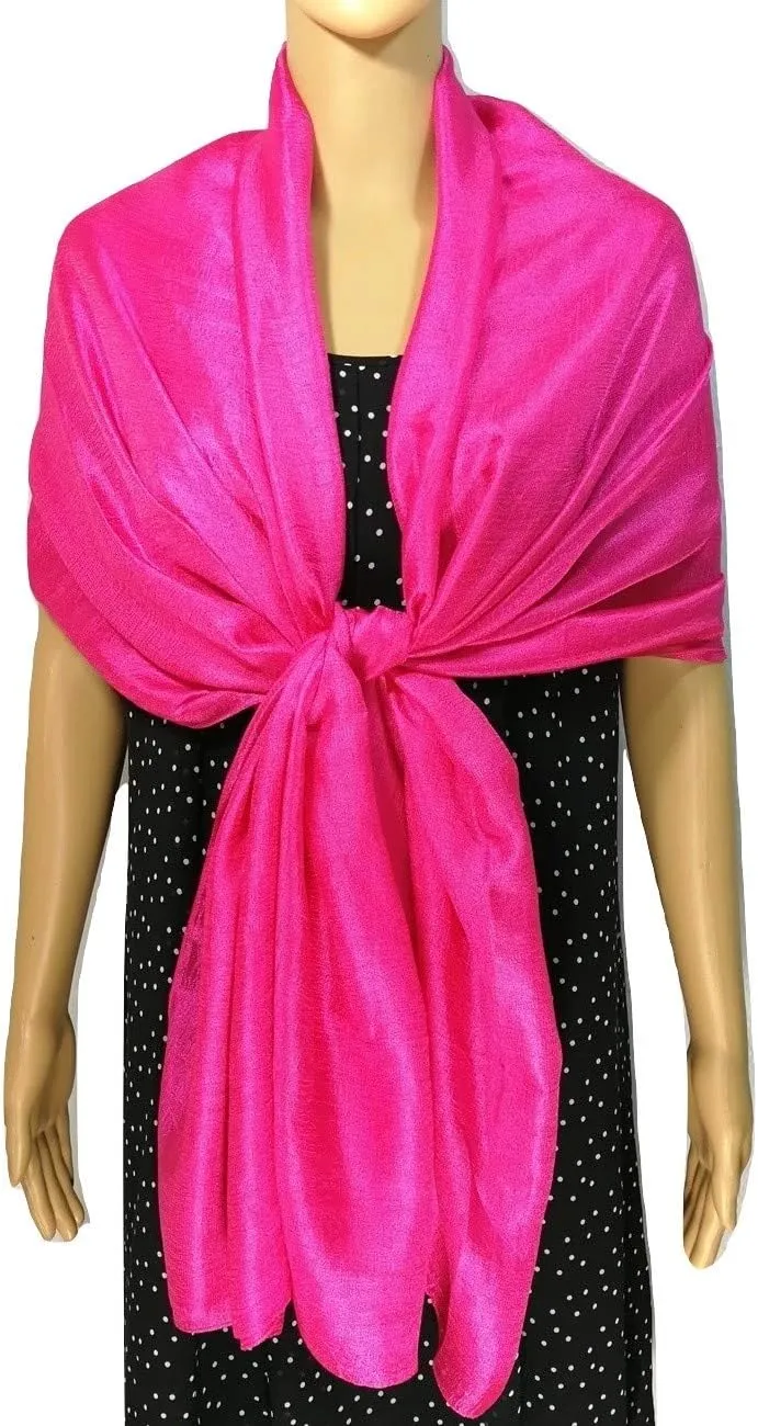 Shanlin Solid Color Silk Feel Long Scarves