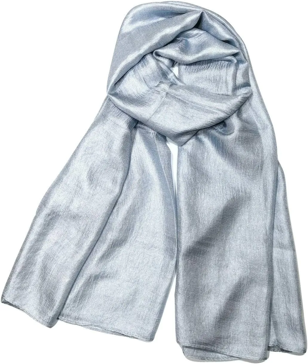Shanlin Solid Color Silk Feel Long Scarves
