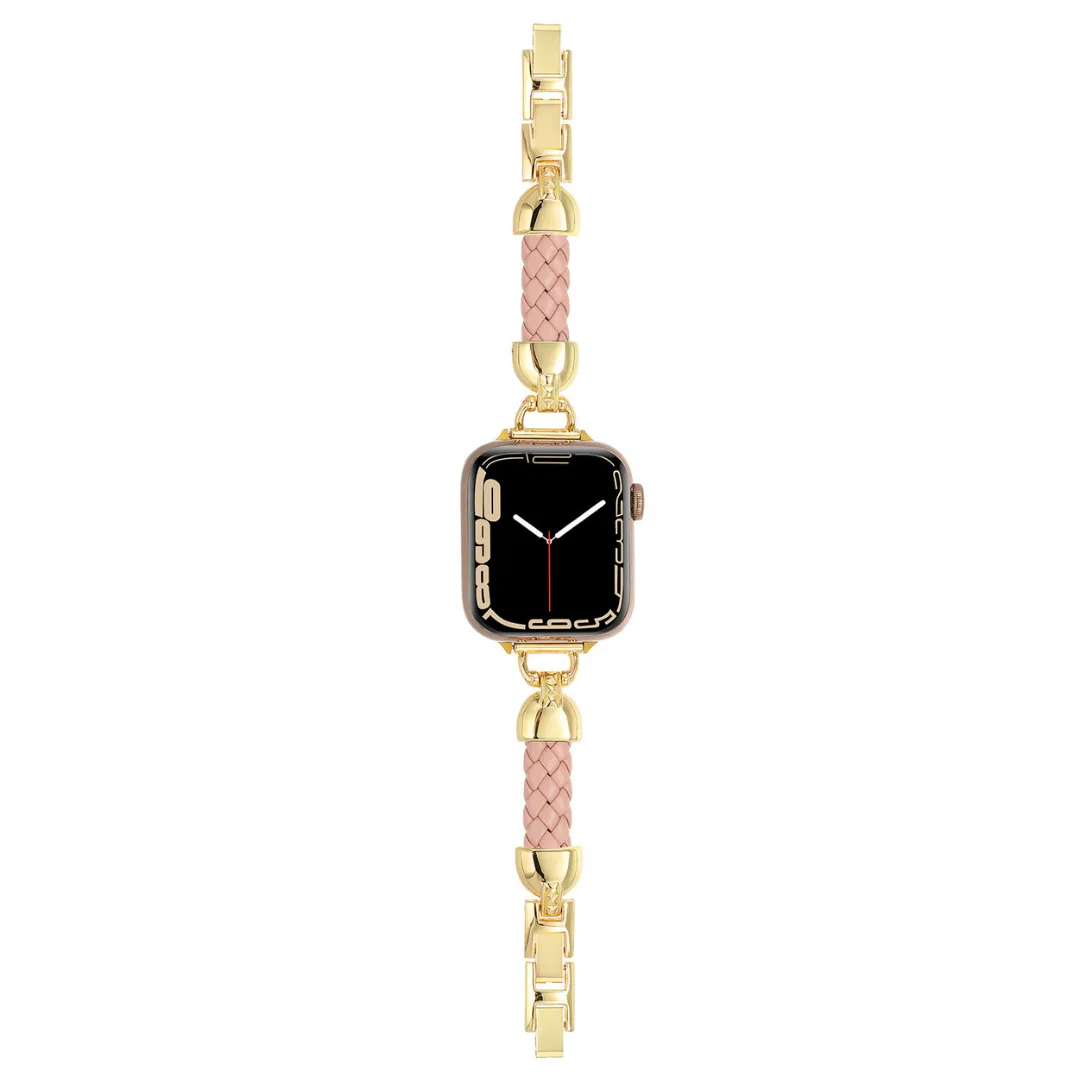 Slim Woven Metal Watch Band