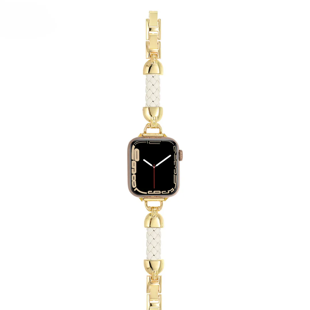 Slim Woven Metal Watch Band
