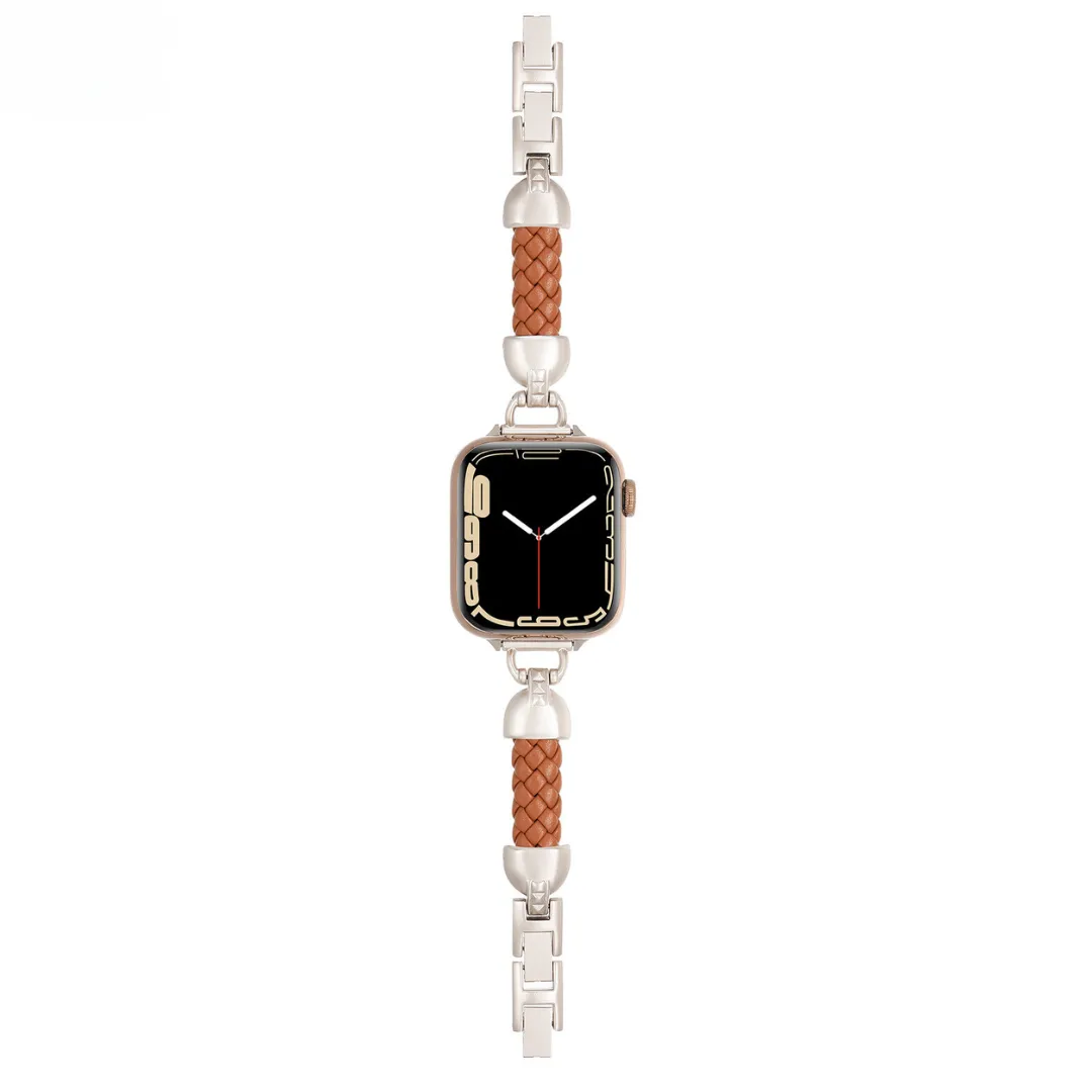 Slim Woven Metal Watch Band