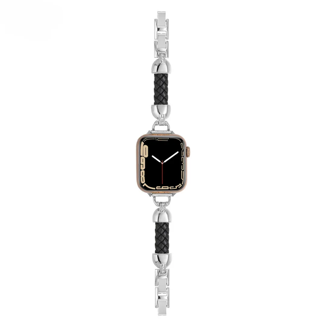 Slim Woven Metal Watch Band