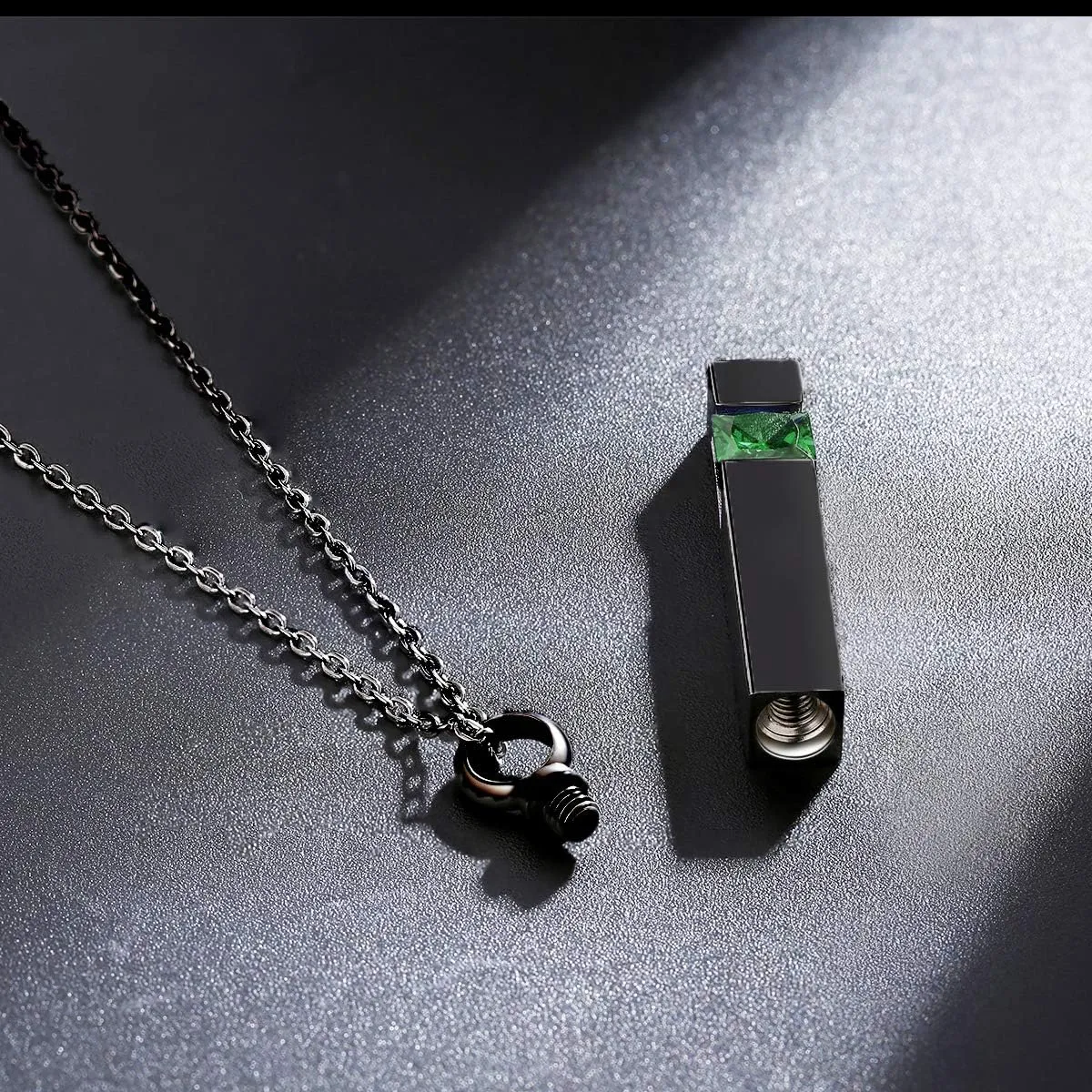 Vertical Bar Zircon Cremation Jewelry for Ashes Men Women Urn Necklace for Ashes Mom Dad Grandpa Grandma ??